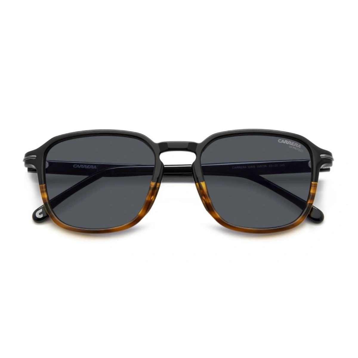 "Carrera 328/S WR7IR UV protection sunglasses, square shape, dark grey lenses online at Optorium."
