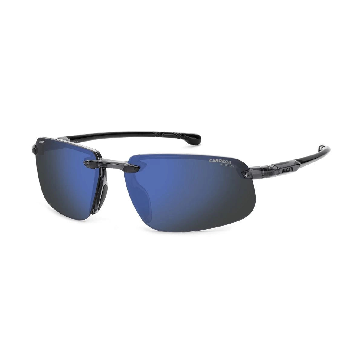 Black frame Carrera sunglasses blue lens UV protection eyewear
