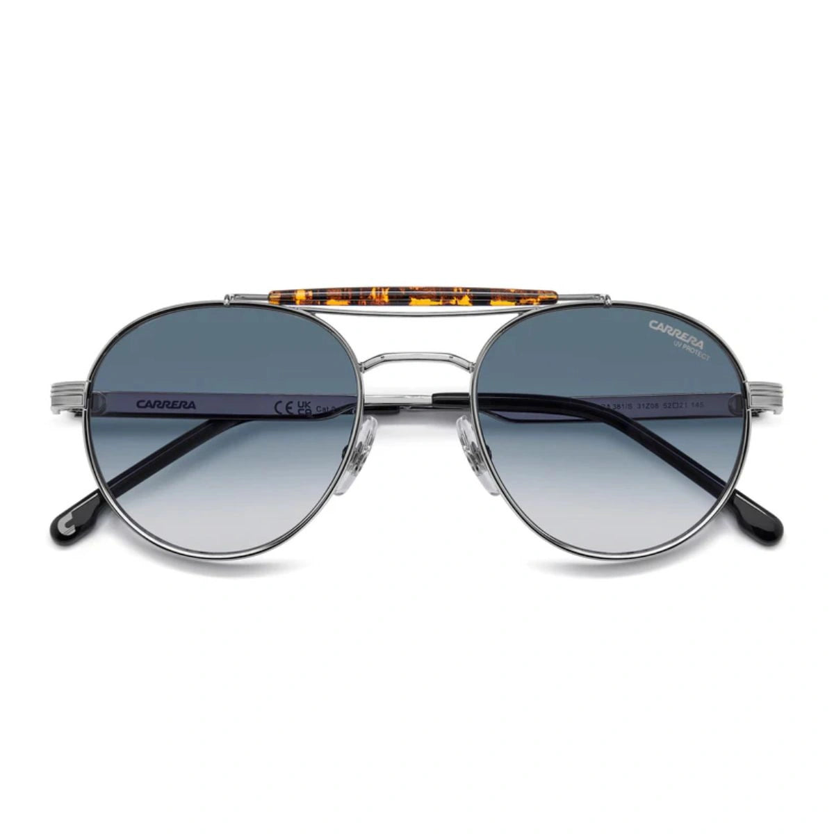 Carrera UV protection shades 381/S 31Z08 modern round sunglasses look available at Optorium