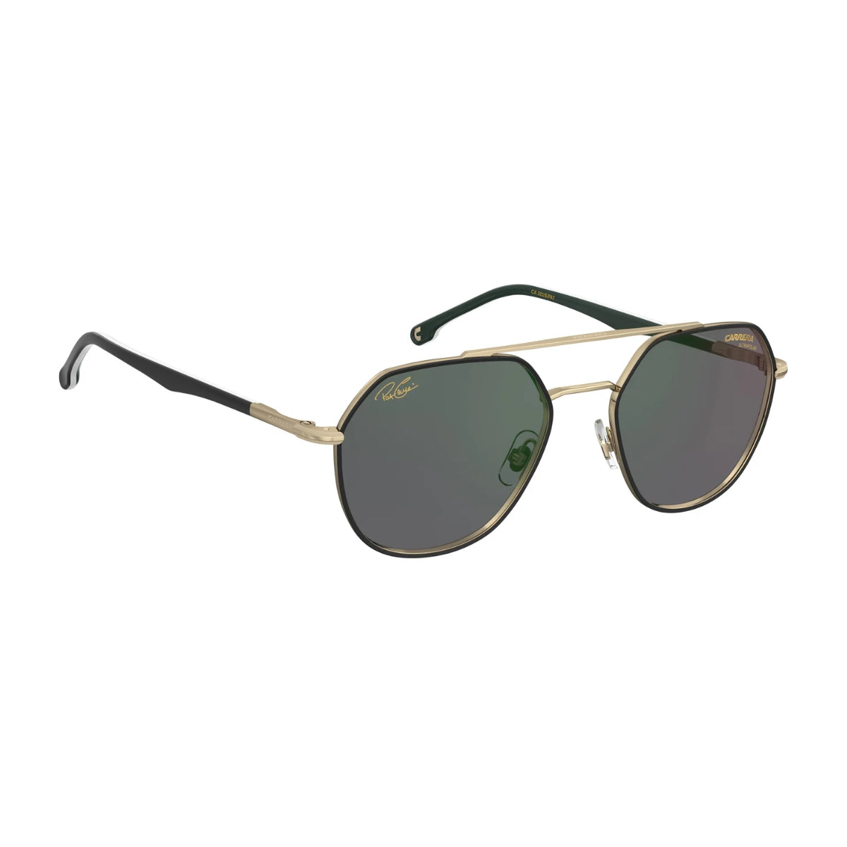 "Side angle of Carrera sunglasses CA 303/S PAT PEFQ3 with Carrera branding on the temples, featured at Optorium"