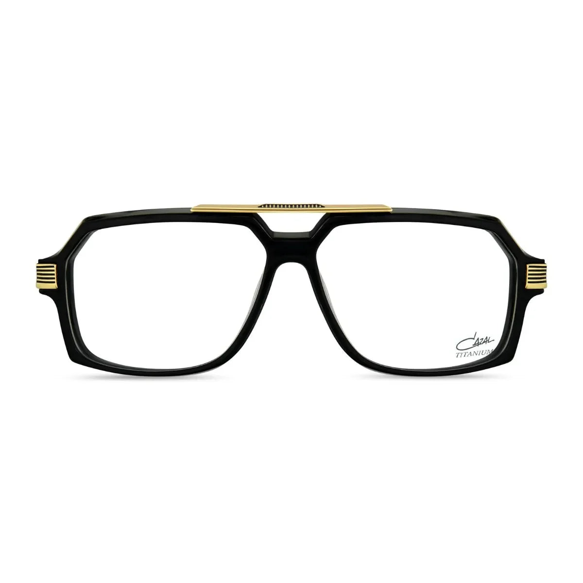 Cazal Frame 6034 001 aviator shape eyeglasses in black color, luxury Cazal optical glasses for men with bold eyewear style optorium