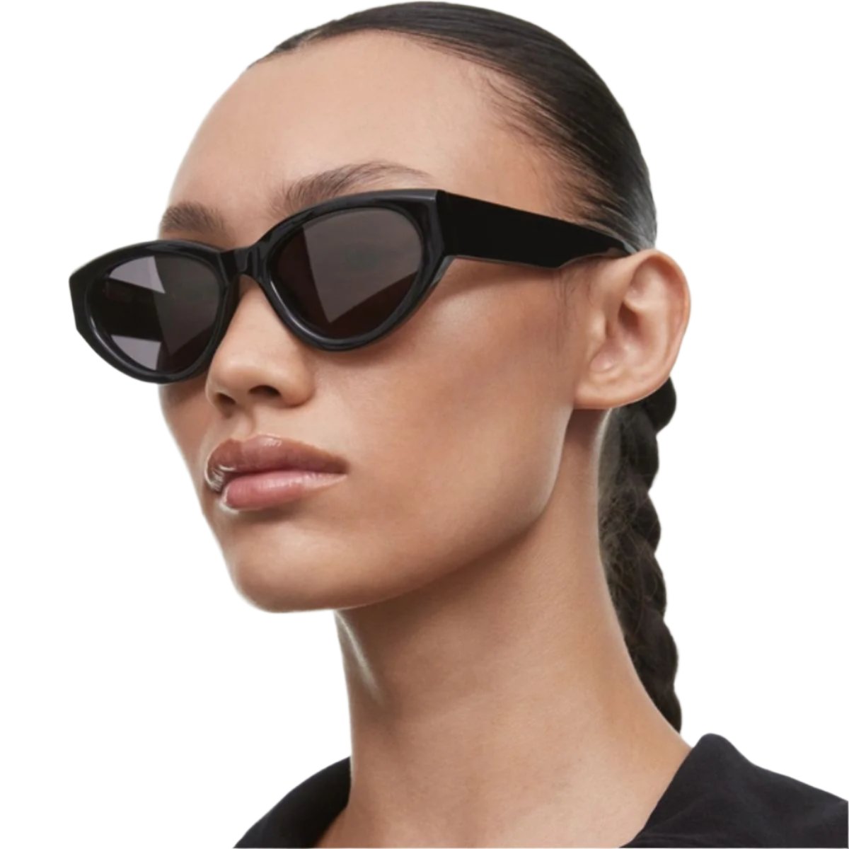 "Enhance your look with Chimi Cat-Eye Core 06 Black sunglasses, available online at Optorium."