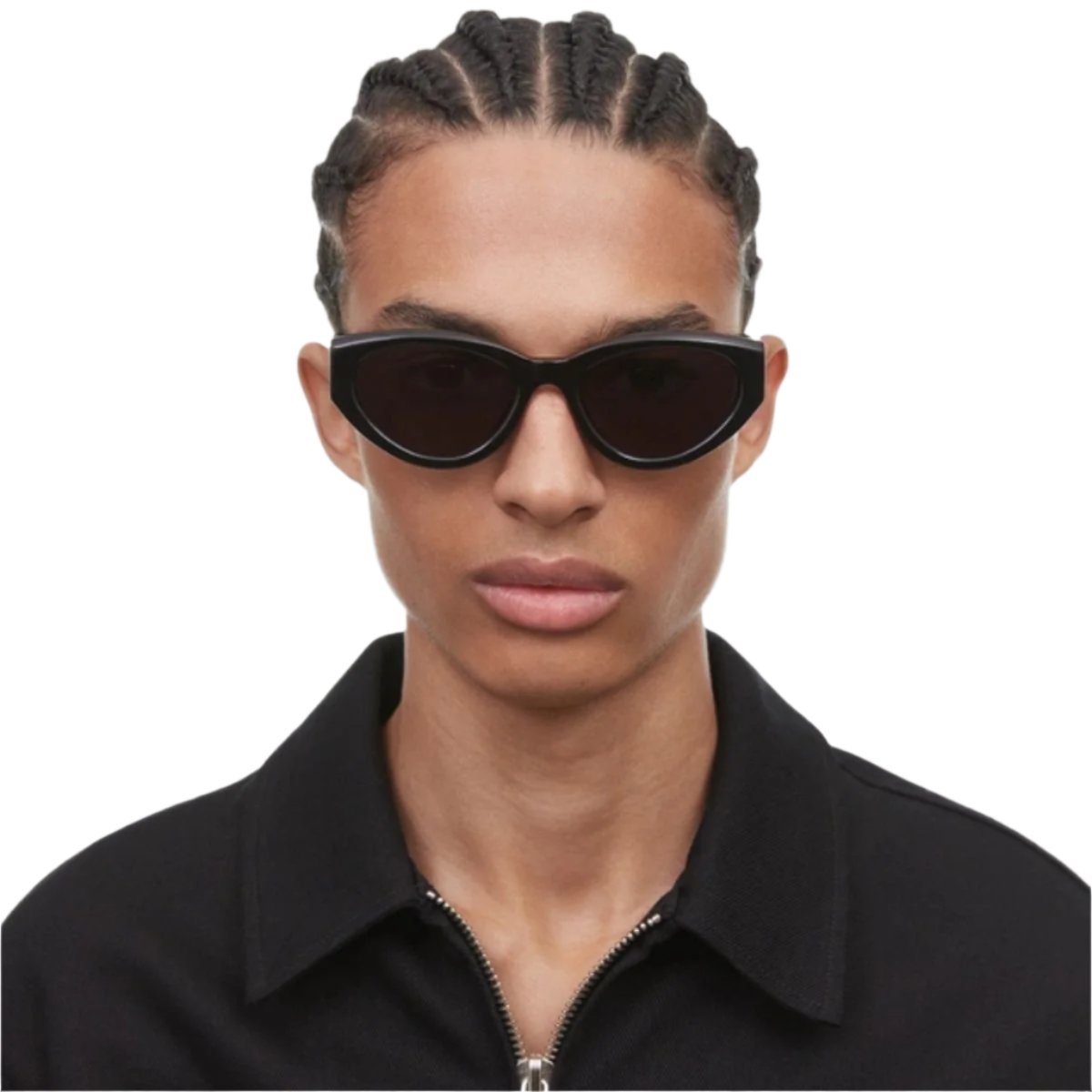 "Chimi Cat-Eye Core 06 Black sunglasses bring elegance and function for women, at Optorium."