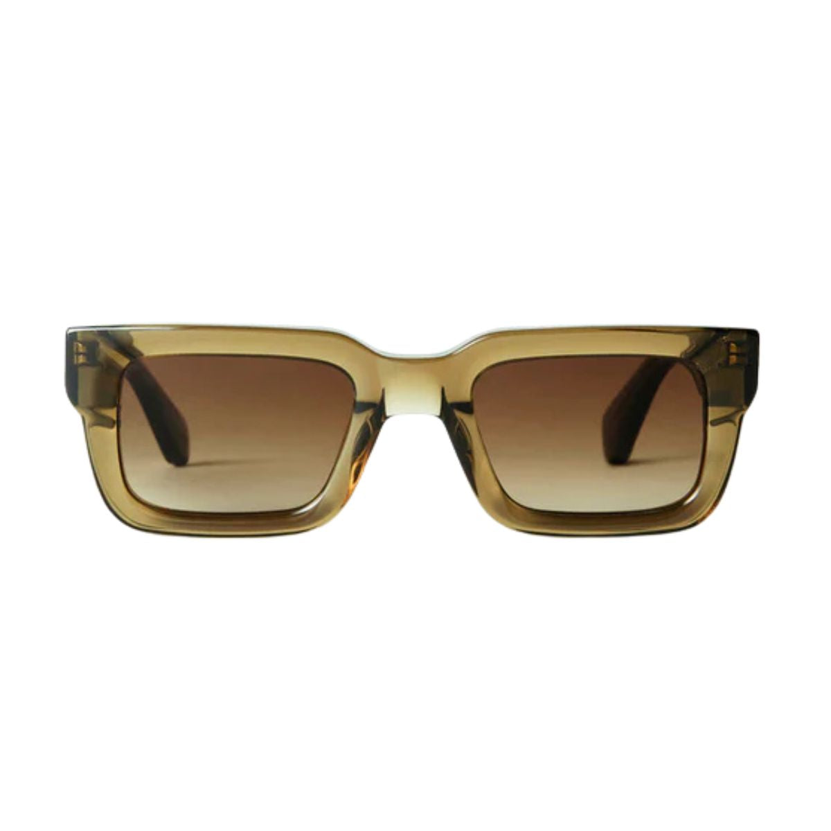 "Chimi 05 green rectangle sunglasses for men, available online at Optorium."