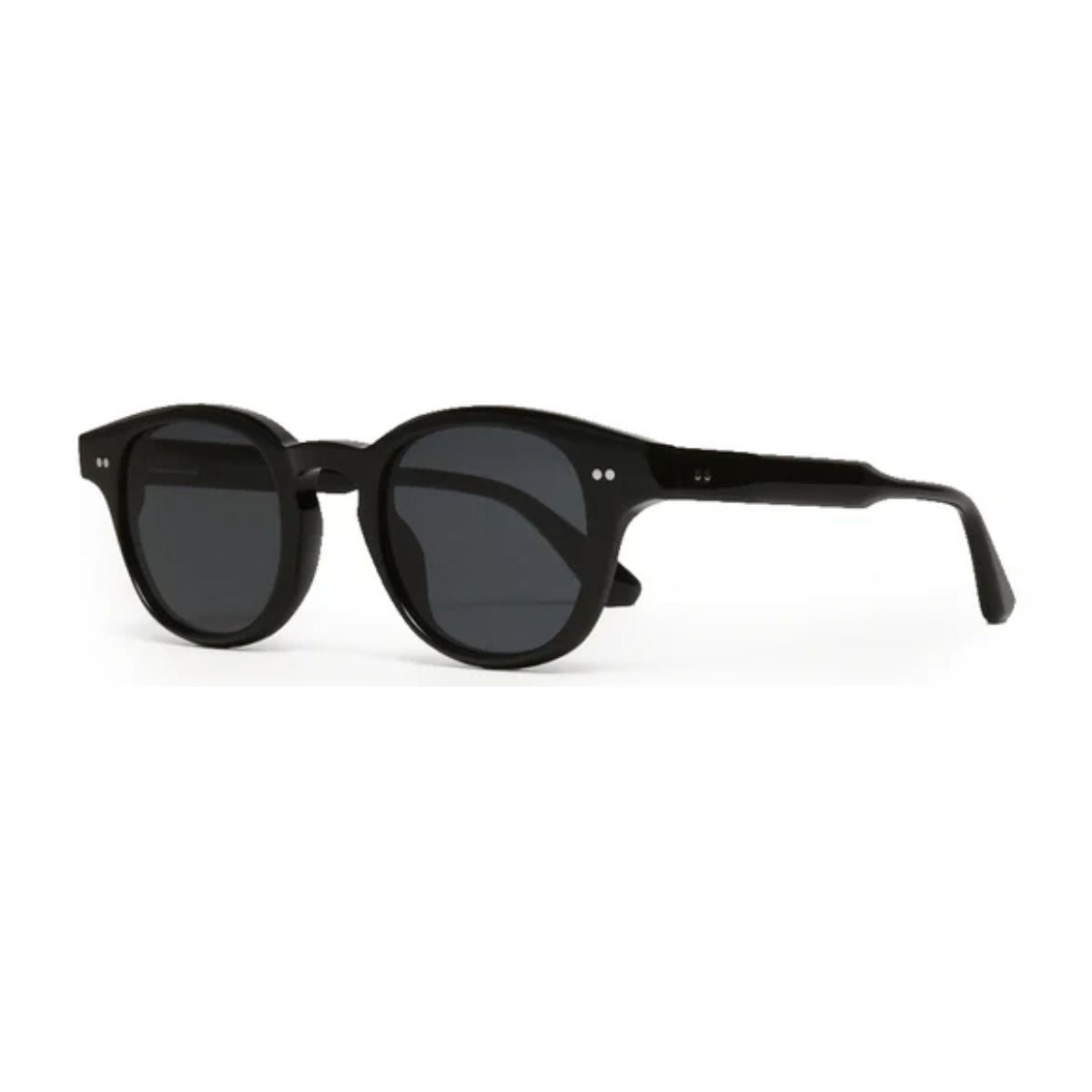Premium Chimi CORE 01 Black sunglasses featuring UV protection and a sleek round design, ideal for fashion-forward men and women online at Optorium.