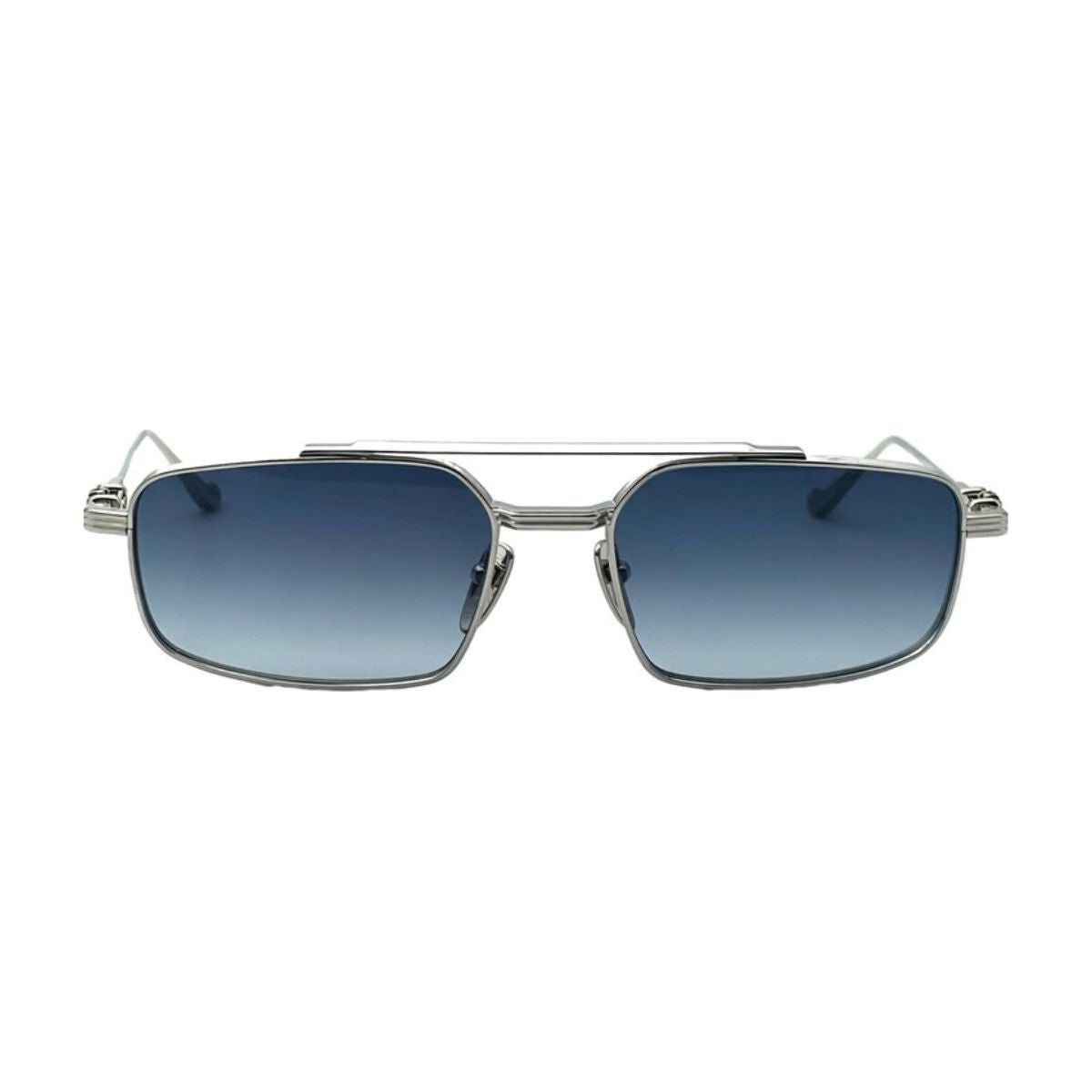 "Chrome Hearts Lick'n rectangle titanium sunglasses for men blue gradient lens online at optorium."