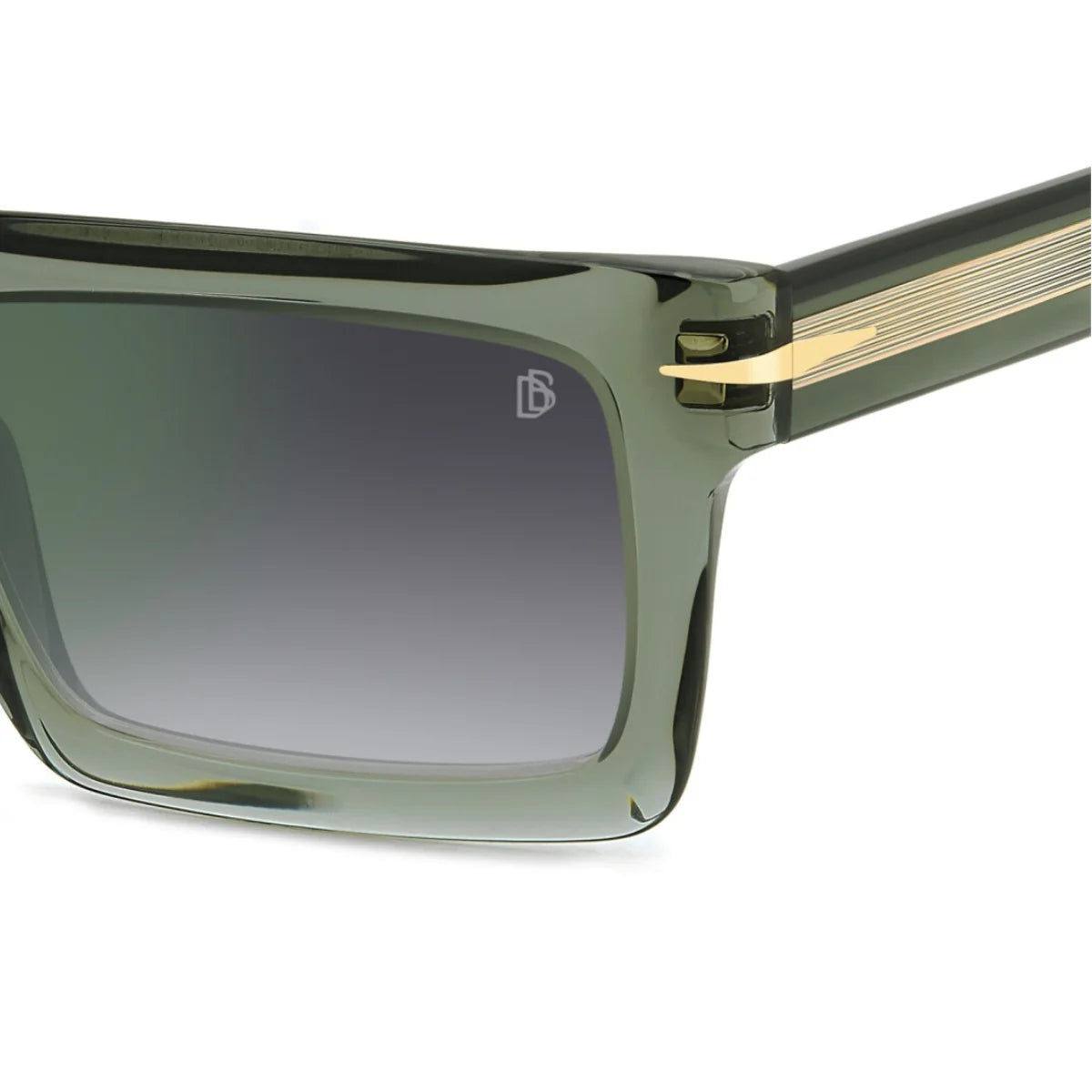 Authentic David Beckham sunglasses DB 7126/S 1EDNU rectangle full frame grey gradient lenses premium designer eyewear for men – Optorium