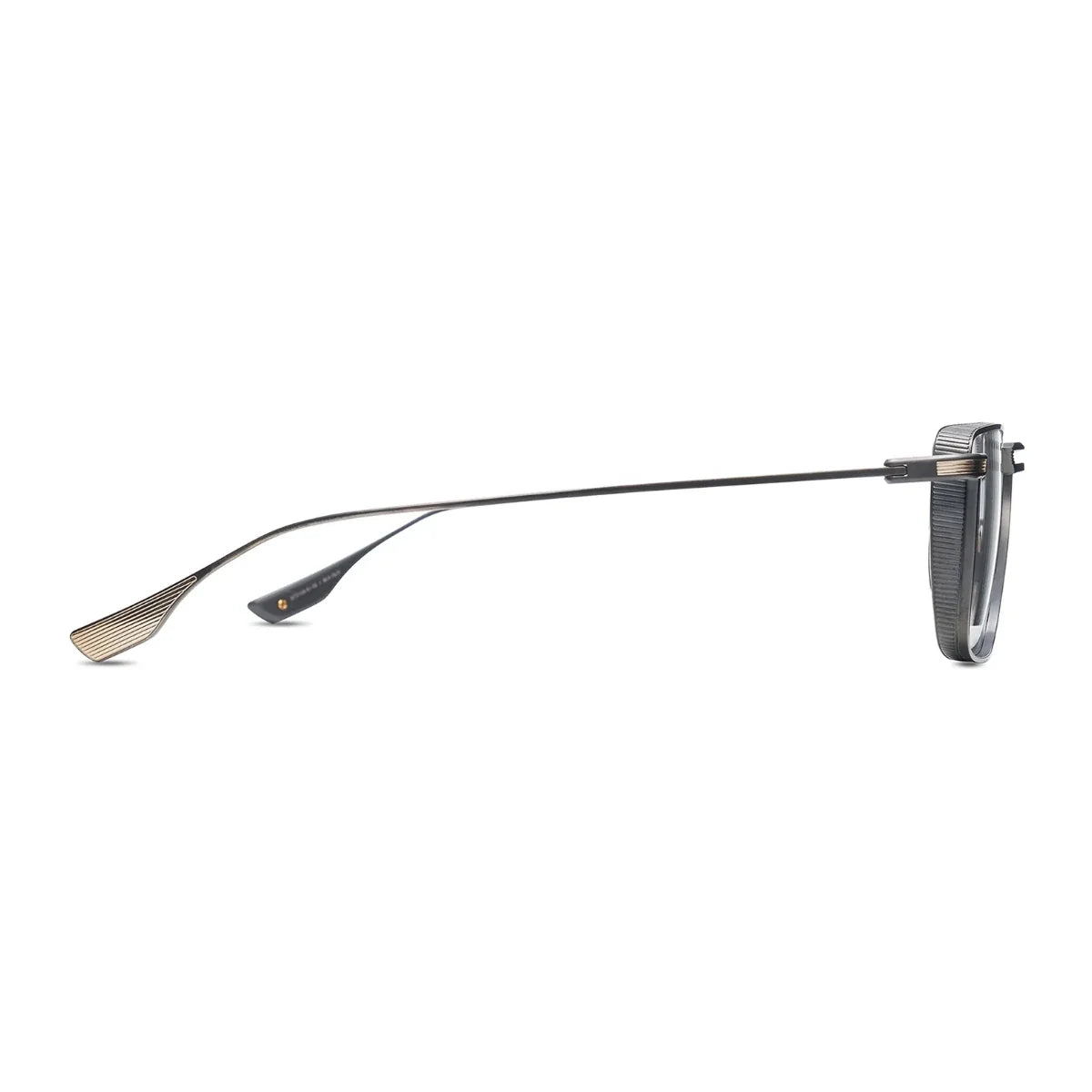 Sleek full-frame titanium Dita eyeglasses DTX125 03 BLK GLD rectangle optical frame for men and women | Optorium