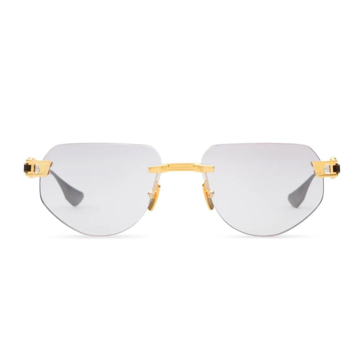 "Dita Grand Imperyn Frame DTX164 A01 gold color eyewear, lightweight rectangular optical frames for men and women, stylish and premium quality, shop online at Optorium."