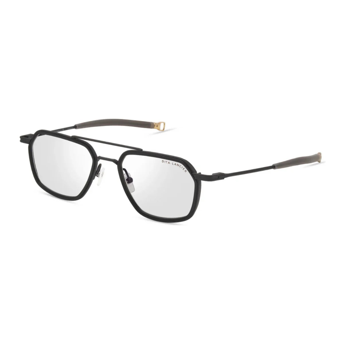 Dita Lancier square frame DLX445 A 02 matte black eyewear at Optorium