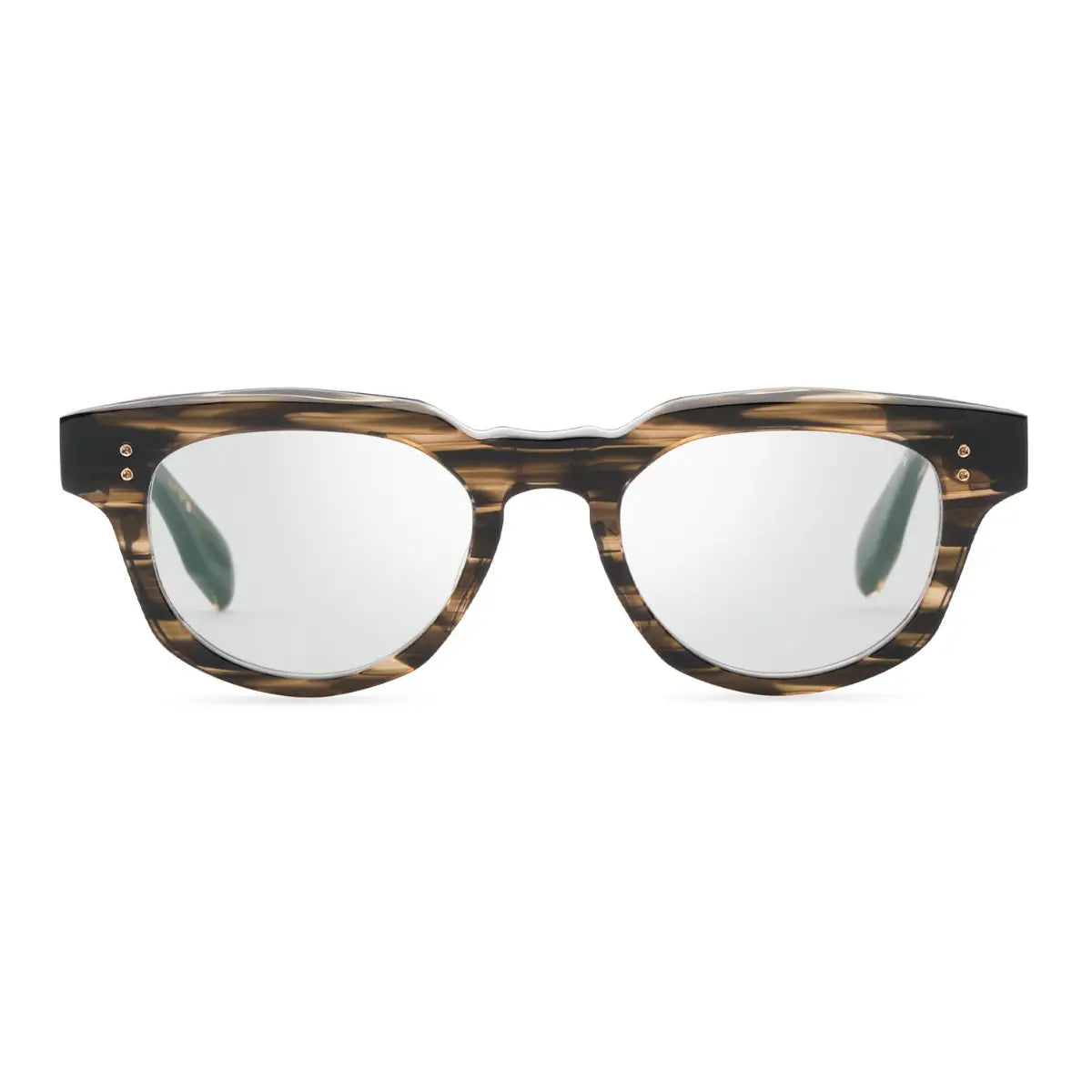 Dita Radihacker Frame DTX726 A-02 premium dita frames with round shape full rim frame and shiny dark Havana color, luxury dita eyeglass styling for dita mens glasses available online in India optorium