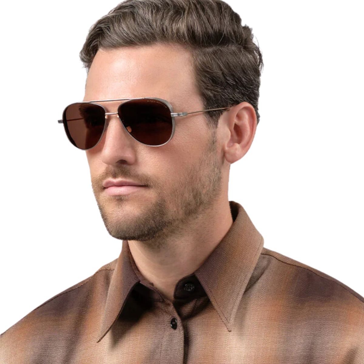 "Lightweight and stylish Dita FLIGHT-SEVEN DTS111-57-02 square UV protection men's sunglasses available at Optorium"