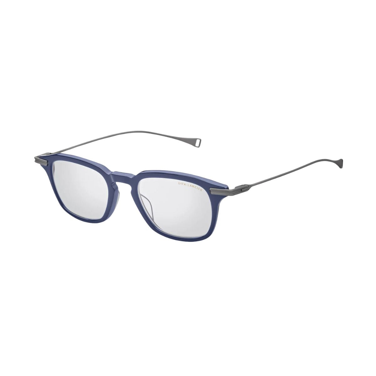 "Square navy blue Dita Lancier DLX426-A-04 frame for men and women, sleek and durable, online at Optorium."