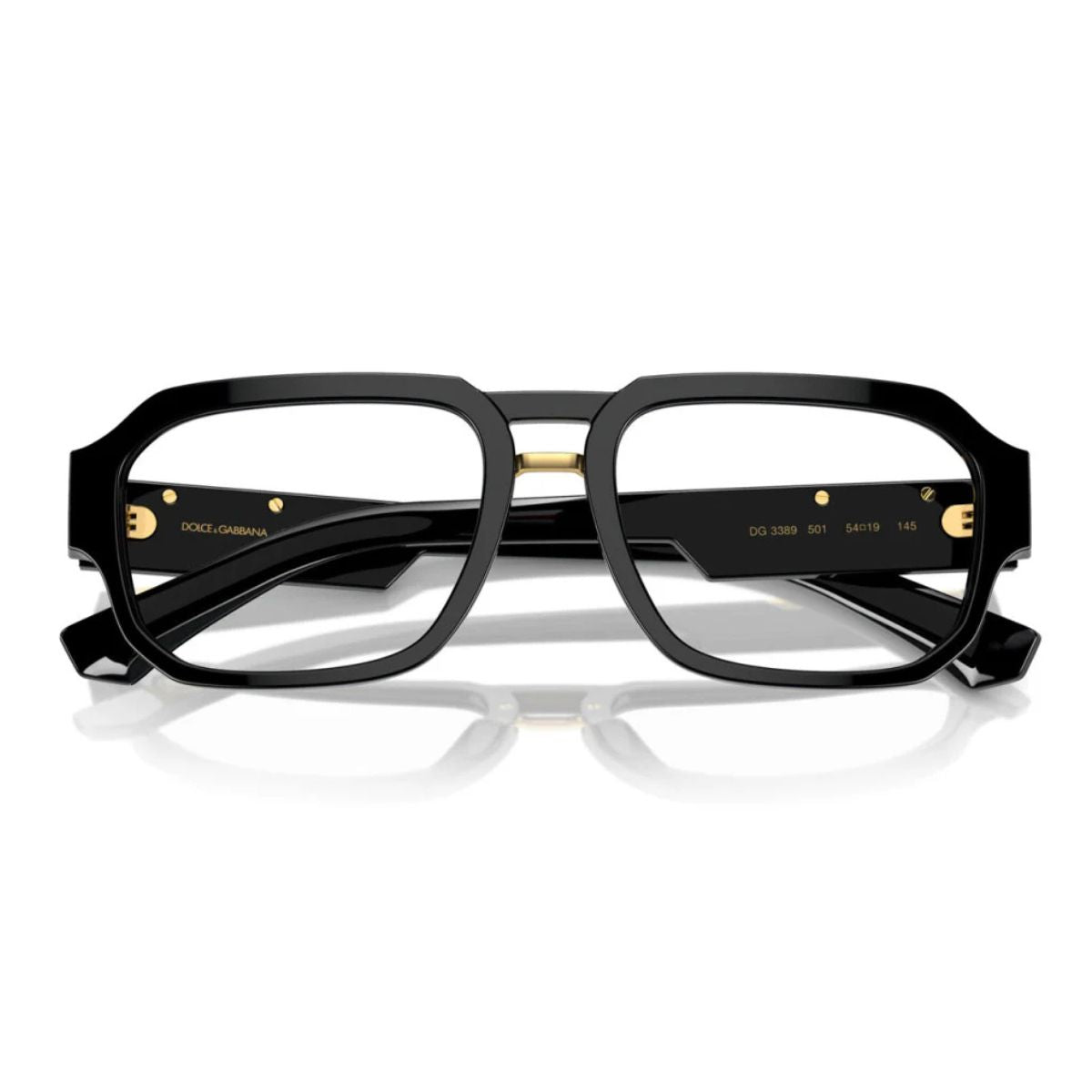 Elegant and durable Dolce & Gabbana DG3389 prescription frames from Dolce & Gabbana offer top-tier style in optical frames for men with a classic pilot design – optorium.