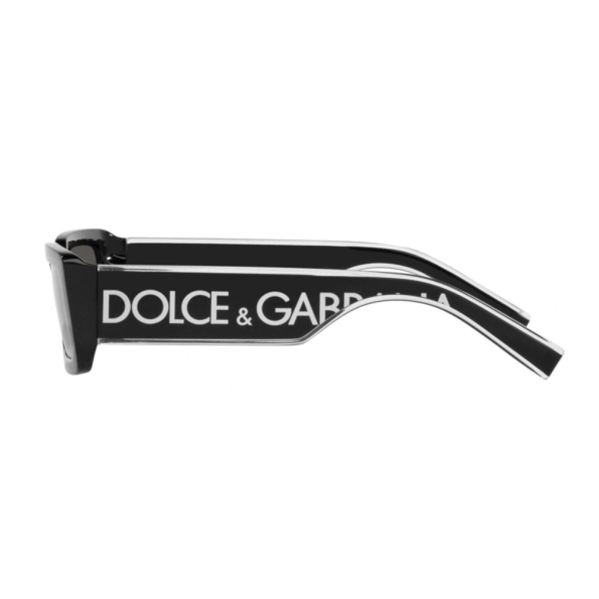 "Stylish Dolce & Gabbana DG6187 501/87 Stylish sunglasses with logo on the side, perfect for men and women."