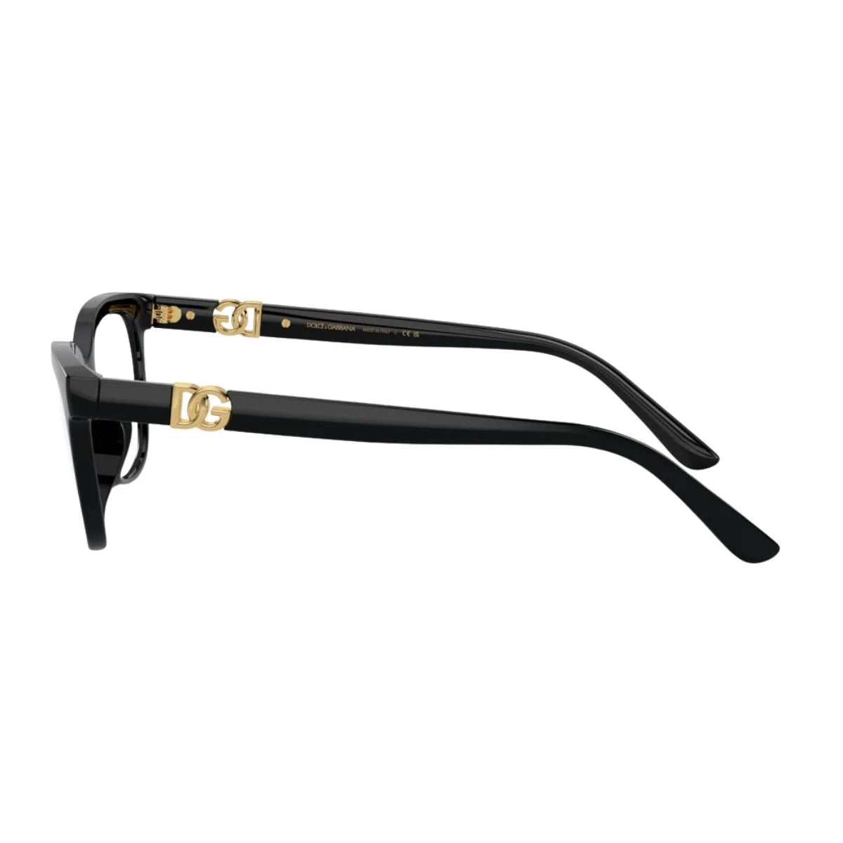 Dolce & Gabbana DG 5106-U 501 butterfly frame glasses featuring premium black acetate, stylish prescription ready designer eyewear with iconic temple branding optorium