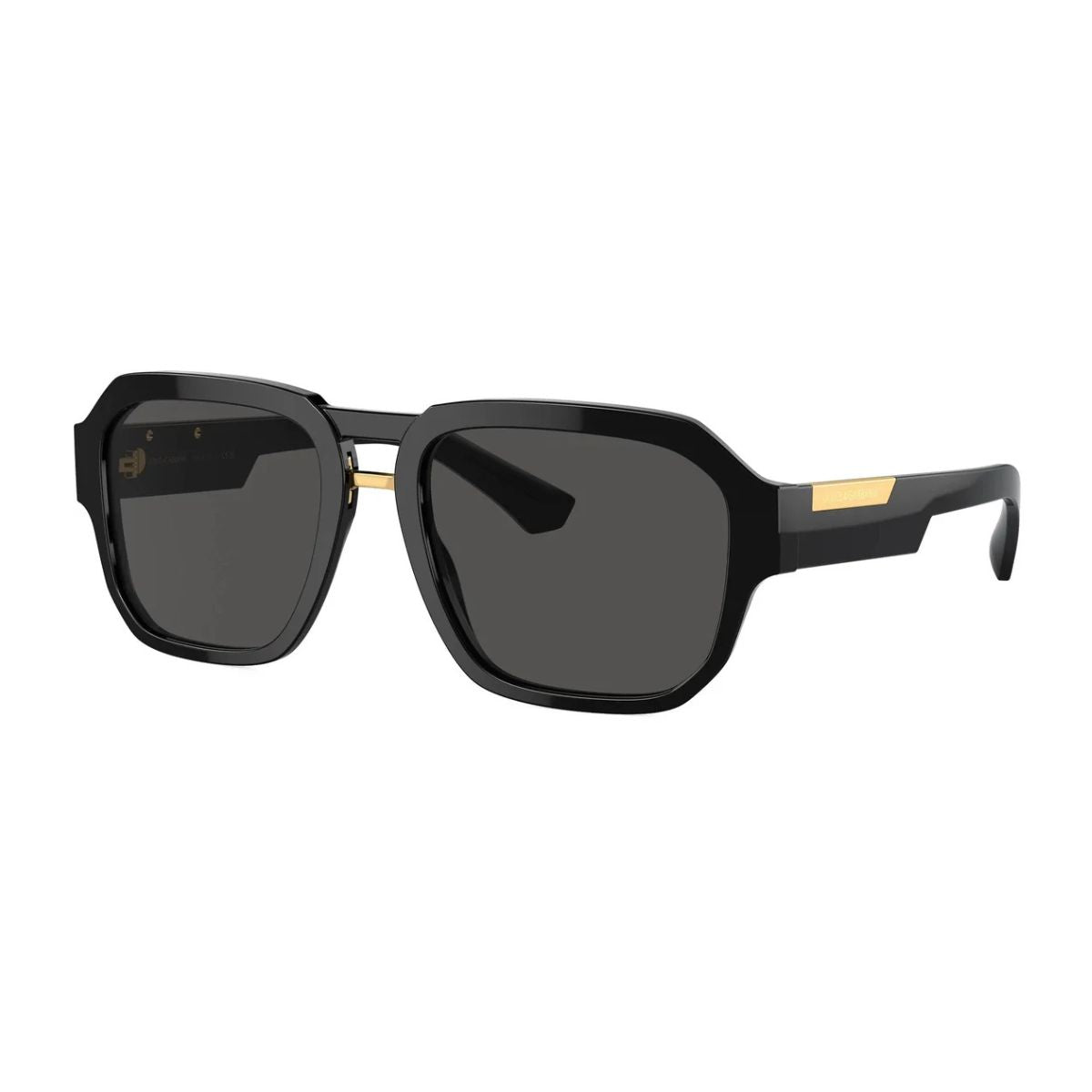Shop DG 4464 black pilot sunglasses with acetate frame, trending men's designer pilot sunglasses 2025, must-have Dolce & Gabbana DG 4464 501/87 style only at optorium.