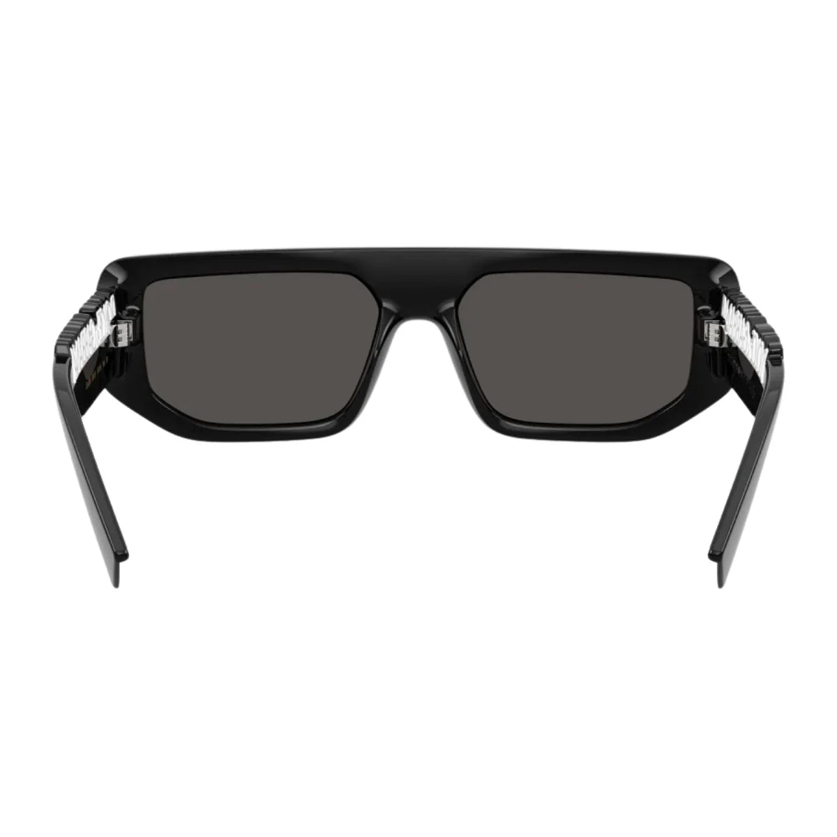 Latest D&G sunglasses DG 6203 501/87 shiny black rectangle eyewear with UV protection – Optorium.