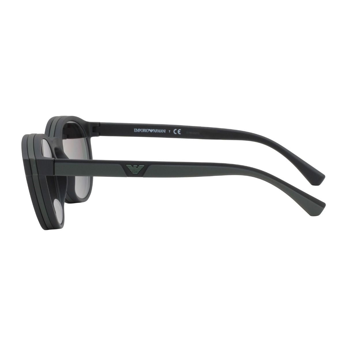 "Emporio Armani EA 4152 5042/1W Prescription Frame With 2 Clip- On Sunglass For Men's At Optorium"