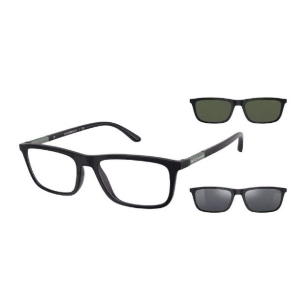"Buy Emporio Armani EA 4160 5042/1W Rectangle Clip-On Sunglass For Men's At Optorium"