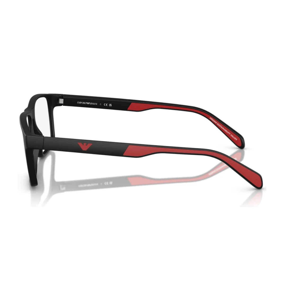 Black Rectangle Emporio Armani optical frame EA 3233 5997 available now at Optorium