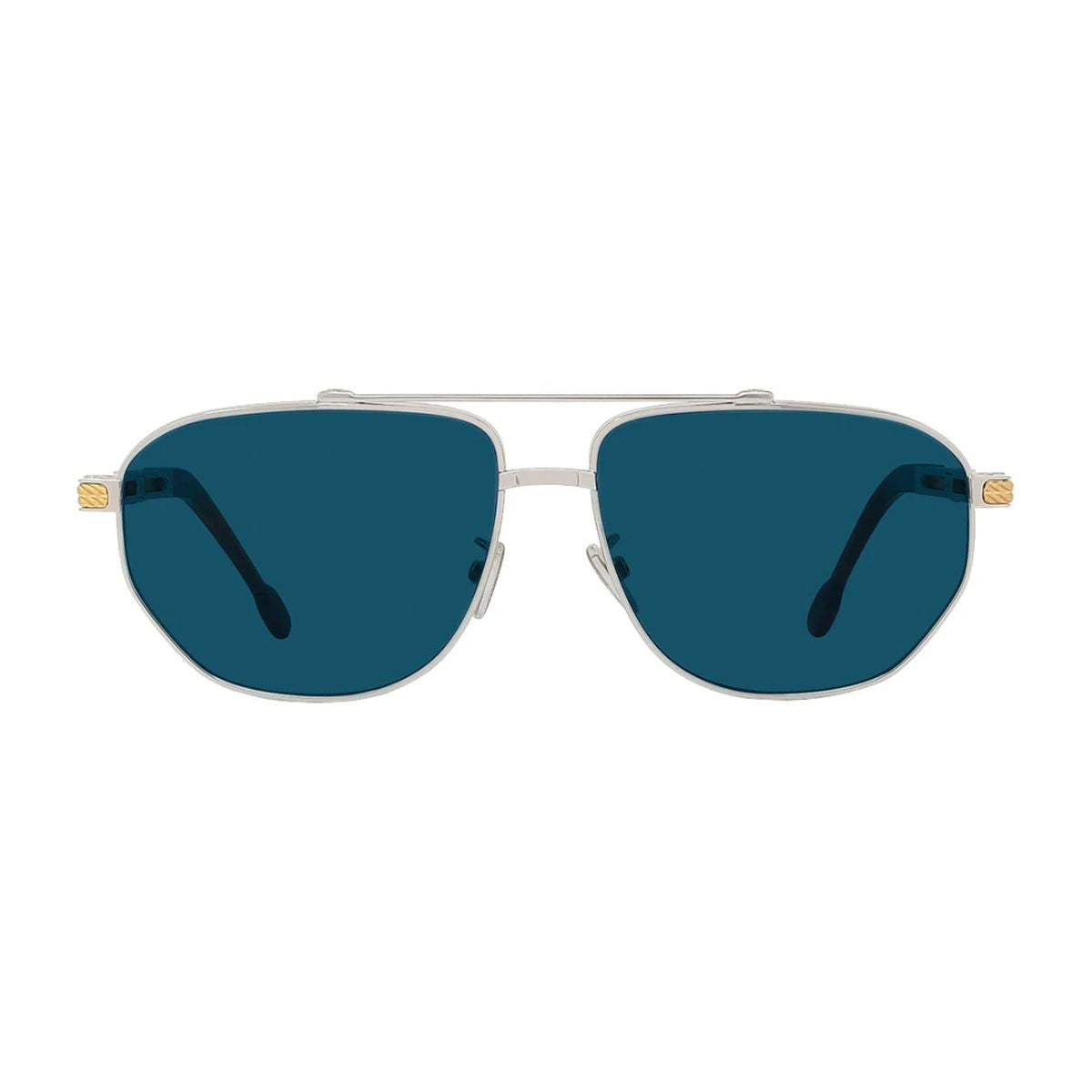"Fred FG40036U 16V aviator sunglasses with blue lenses for modern elegance, online at Optorium."