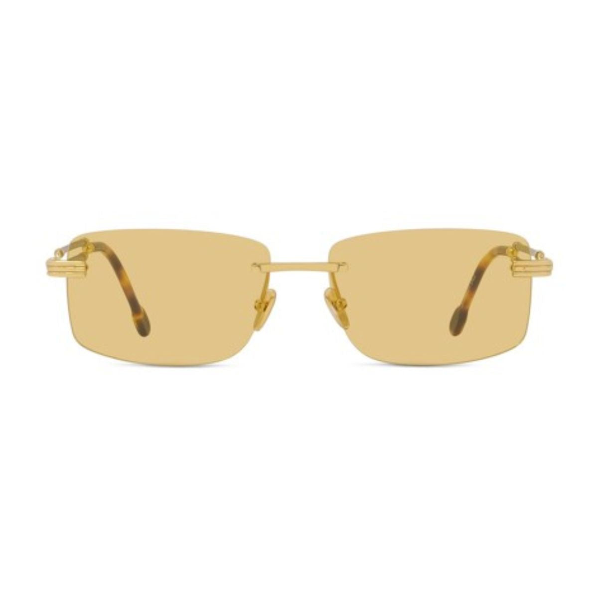 "Fred FG40040U 30J gold frame sunglasses with UV lenses for versatile elegance, online at Optorium."