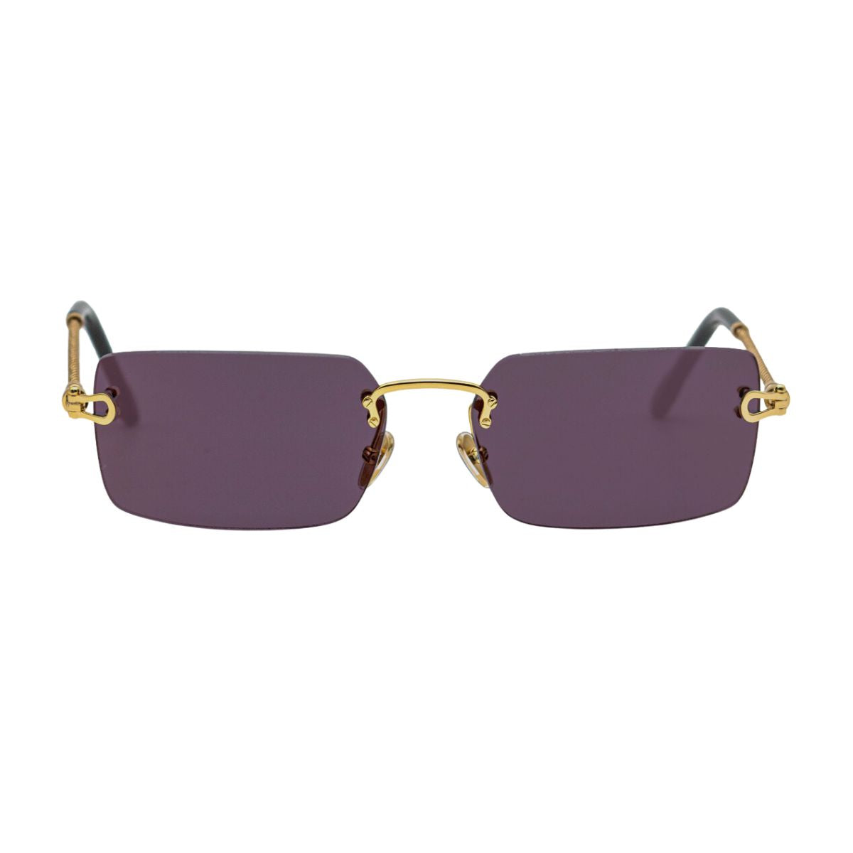 "Fred FG4023UN 30C rectangle sunglasses with red mirror lenses, online at Optorium."