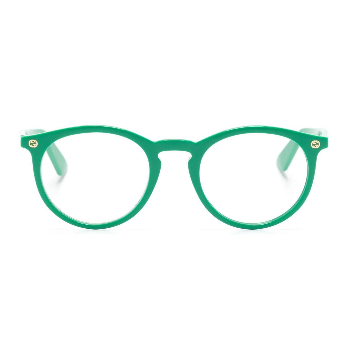 "buy Gucci GG0121O 008 round shape eyeglasses frame for men and women at optorium"