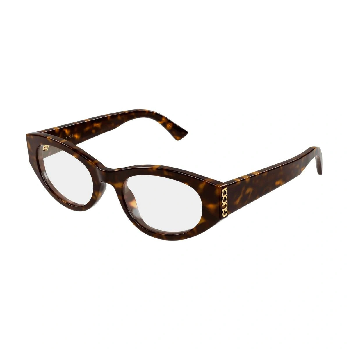 Trendy Gucci oval optical frame GG2041O 002 logo detail
