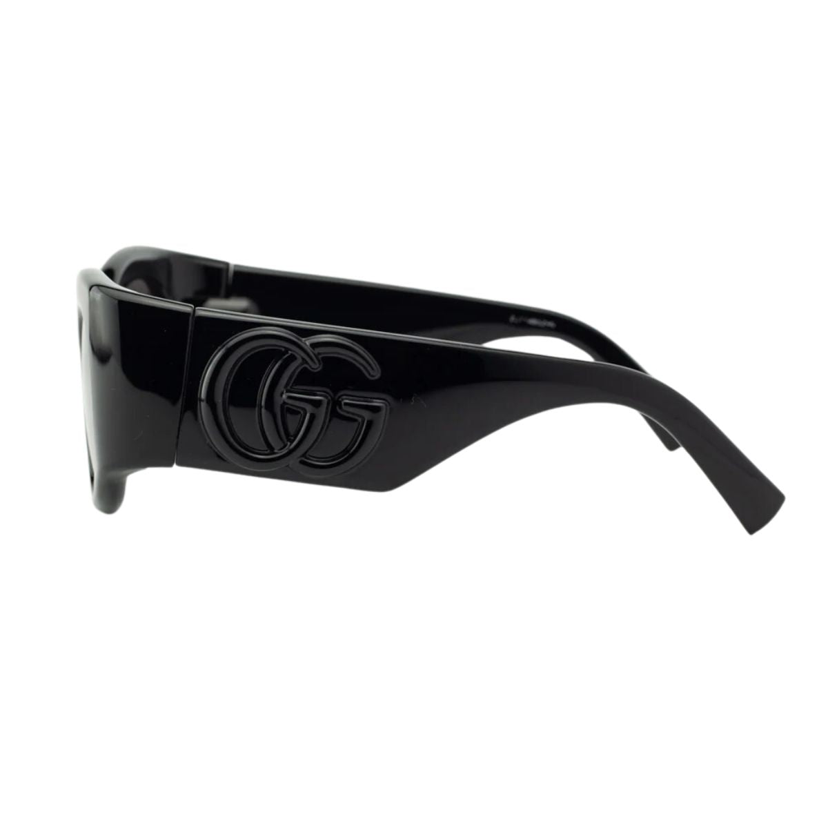 "Gucci GG1544 001 Black Rounded Sunglasses For Women's | Optorium"