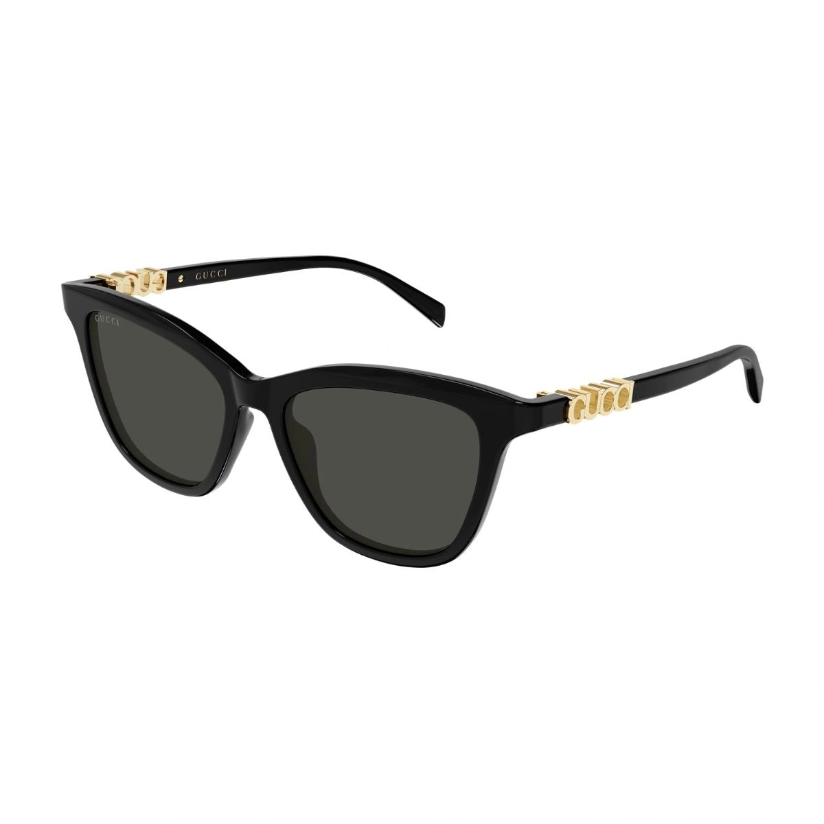 Trendy Gucci GG2032S 001 shades gold logo temple detail