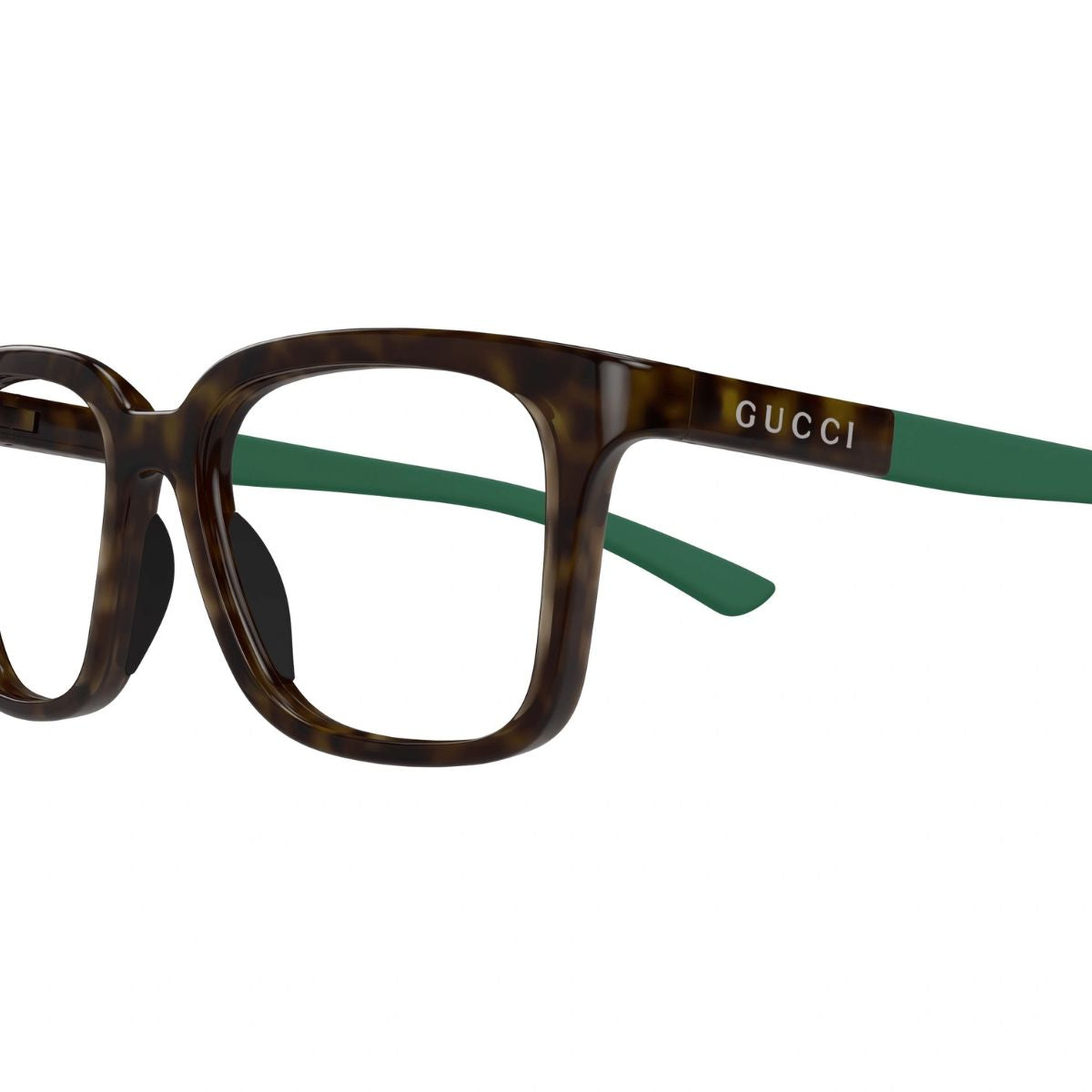 Gucci Men's Square Optical Frame GG1738O 003 – Havana Finish with Bold Design – Ideal for men seeking a blend of luxury and everyday comfort online at Optorium.