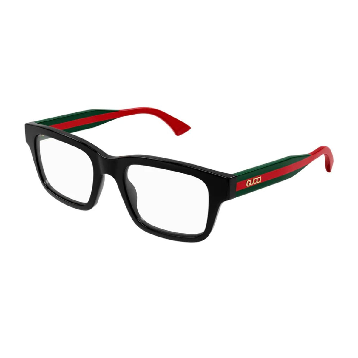 Gucci black rectangle-shaped prescription glasses GG1865O 001, stylish unisex eyewear available at Optorium in Banjara Hills, Gachibowli, Secunderabad & Kukatpally – buy online at Optorium.