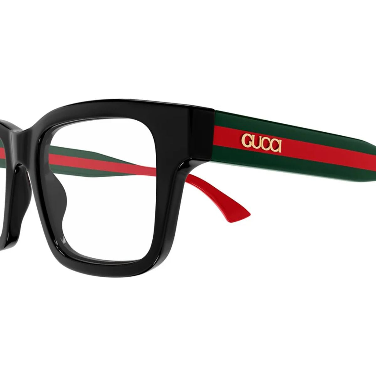 Find Gucci GG1865O 004 designer black square frame, unisex style for everyday wear, shop now at Optorium.
