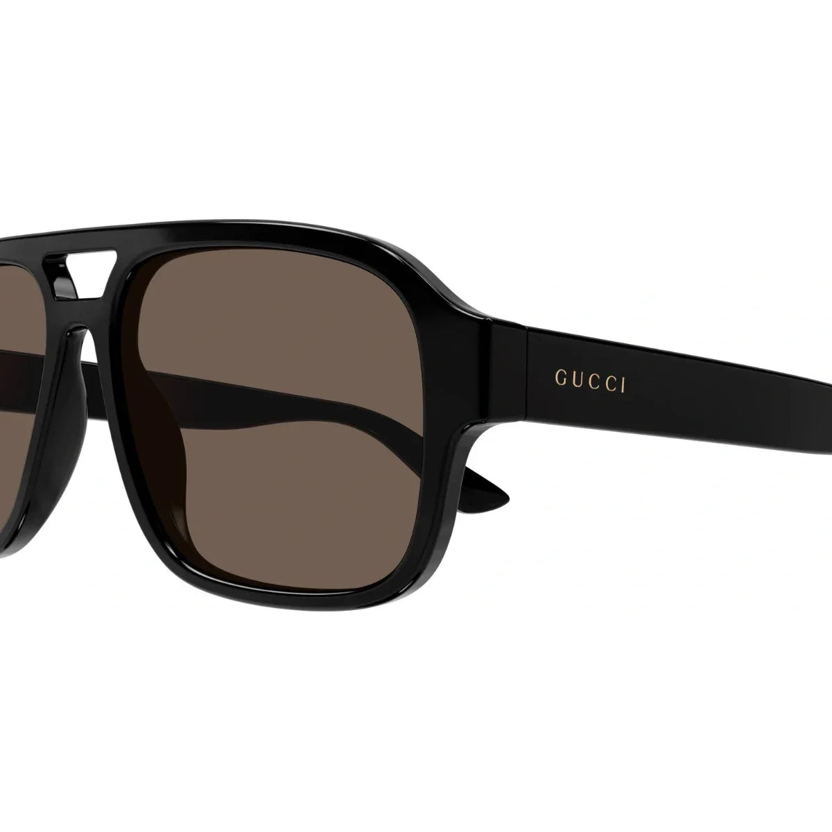 Buy Gucci Sunglass GG1342S 002 black for men, mens gucci shades, pilot shape goggles, UV protection sunglasses, stylish gucci polarized eyewear, luxury Gucci sunglasses India at Optorium.