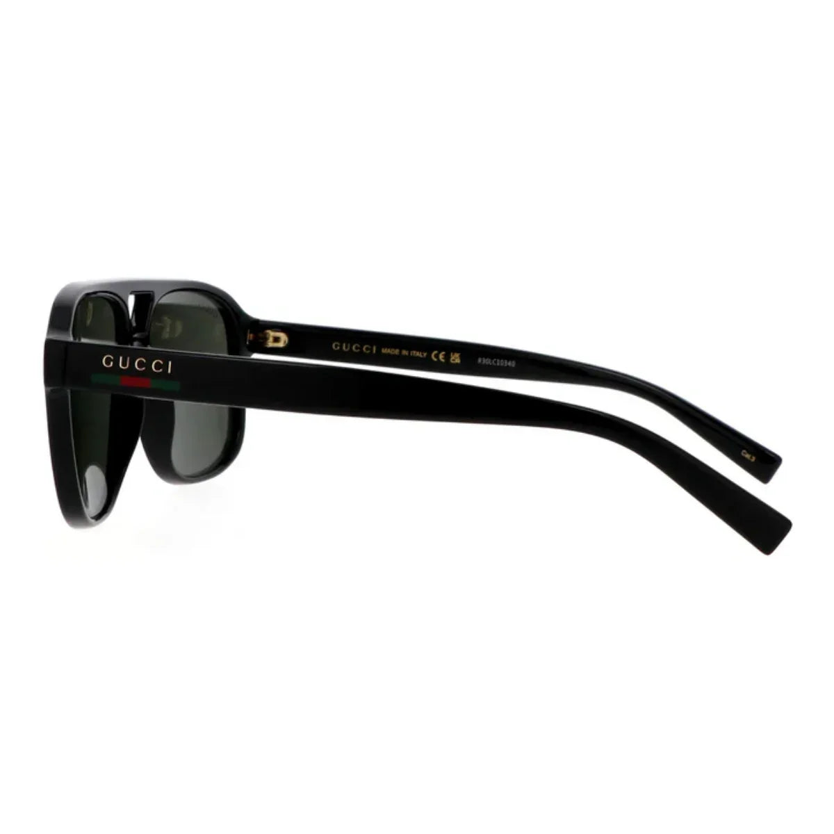 Latest Gucci UV protection sunglasses GG1856S 001, premium black Gucci shades mens, stylish Gucci eyewear men collection with iconic pilot shape Gucci goggles at luxury store Optorium.