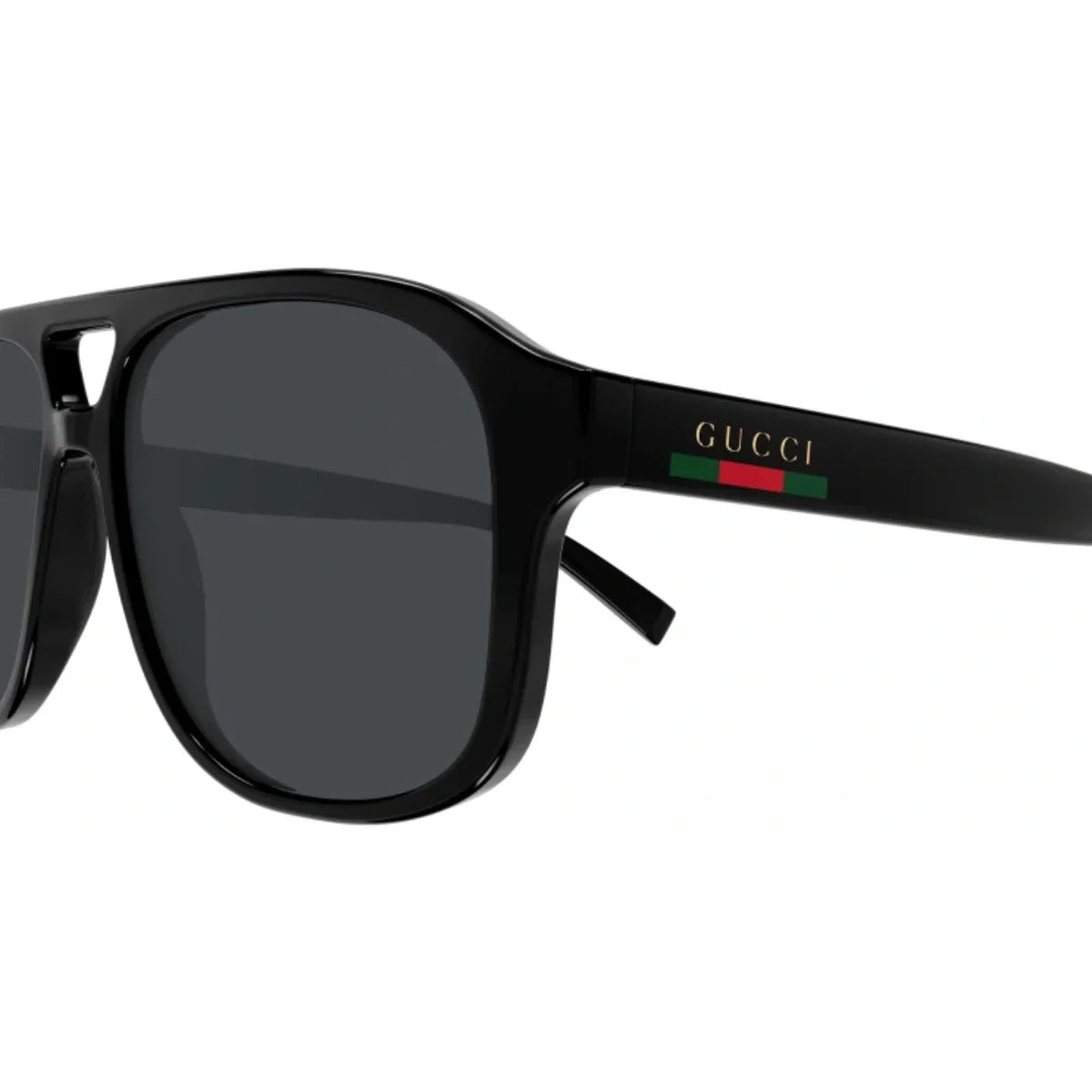 Buy Gucci Sunglass GG1856S 005, black color Gucci shades mens, pilot shape Gucci goggles, UV protection sunglasses, and premium sunglasses for men, Gucci India collection at Optorium.
