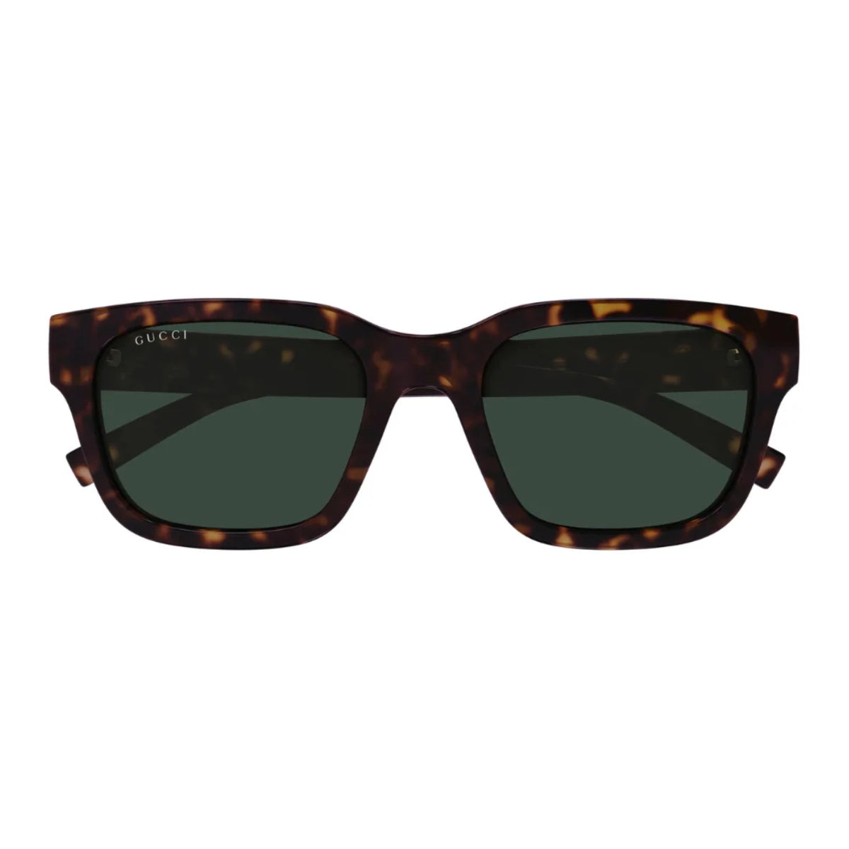 Gucci shades GG1857S 002 havana full frame square sunglasses with green lenses at Optorium