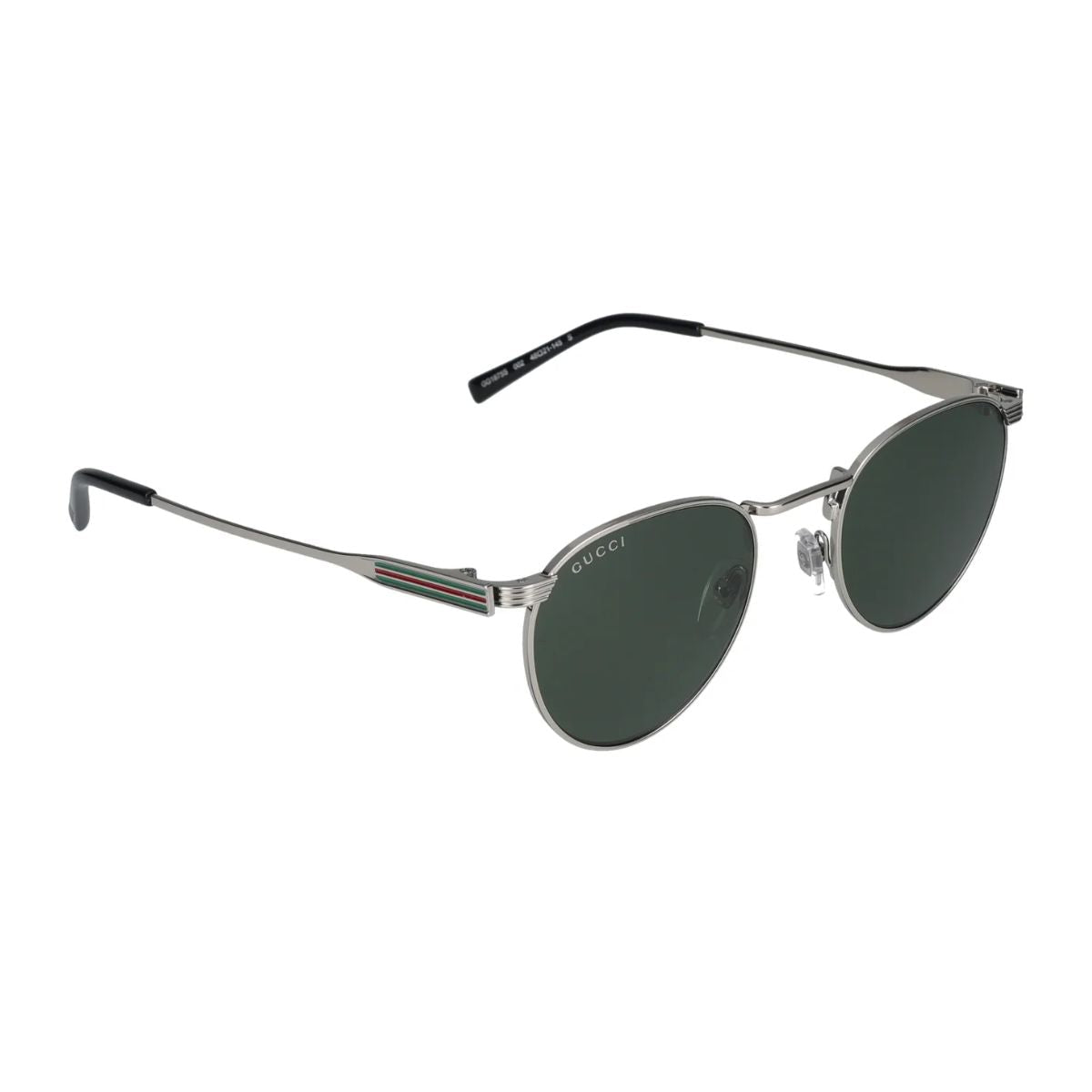 Gucci GG1875S 002 silver oval sunglasses, blending luxury and comfort with UV protection. Shop the latest collection online at Optorium for men.