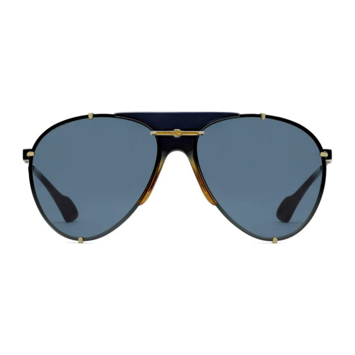 Stylish Gucci sunglasses GG0740 S 002 aviator frames with UV protection. Explore Gucci goggles, Gucci sunglasses for men & women, women Gucci sunglass, and men Gucci sunglass at optorium.