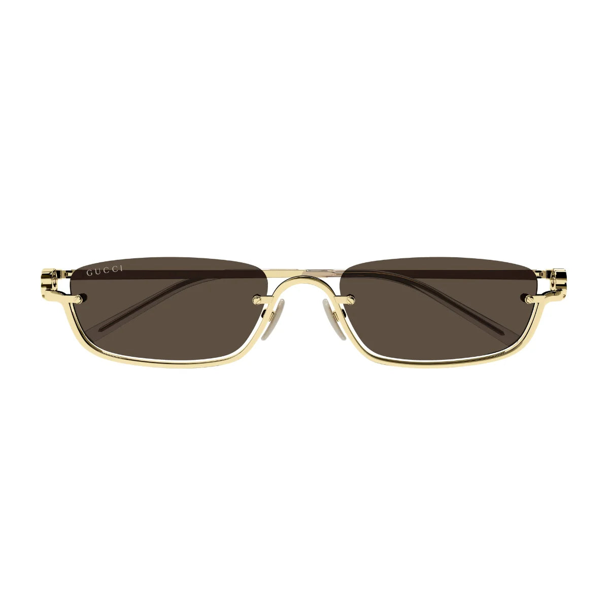 Buy Gucci Half Rim Rectangle Unisex Sunglasses GG1278S | Optorium