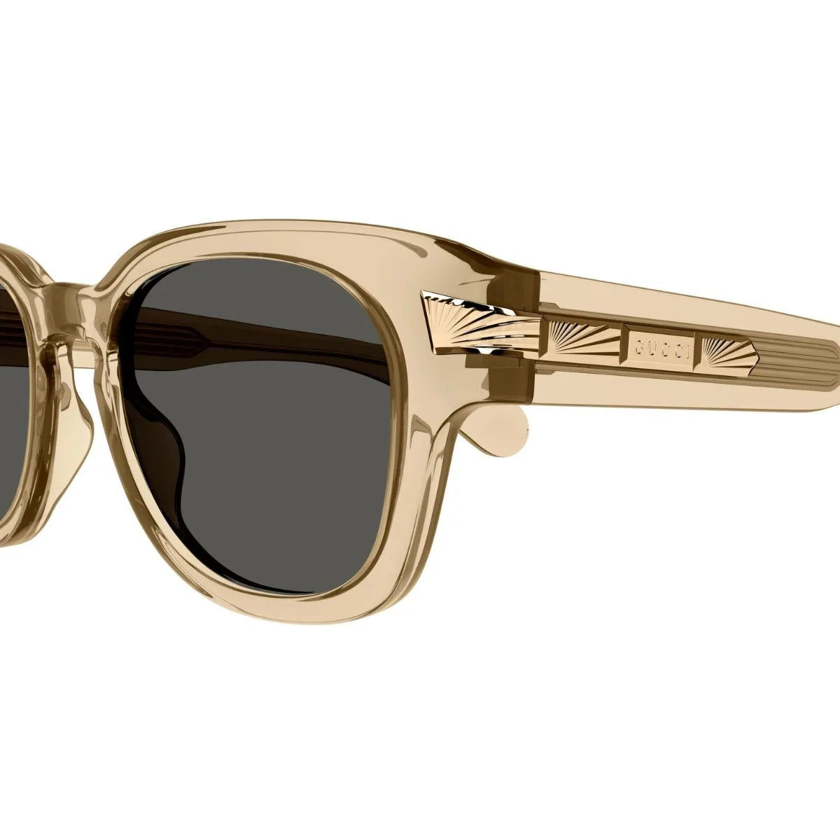 Gucci sunglasses for men GG 1518S 004, crafted in a square design with UV protection. Shop premium Gucci goggles, trendy Gucci shades men, and stylish brown Gucci sunglasses at optorium.