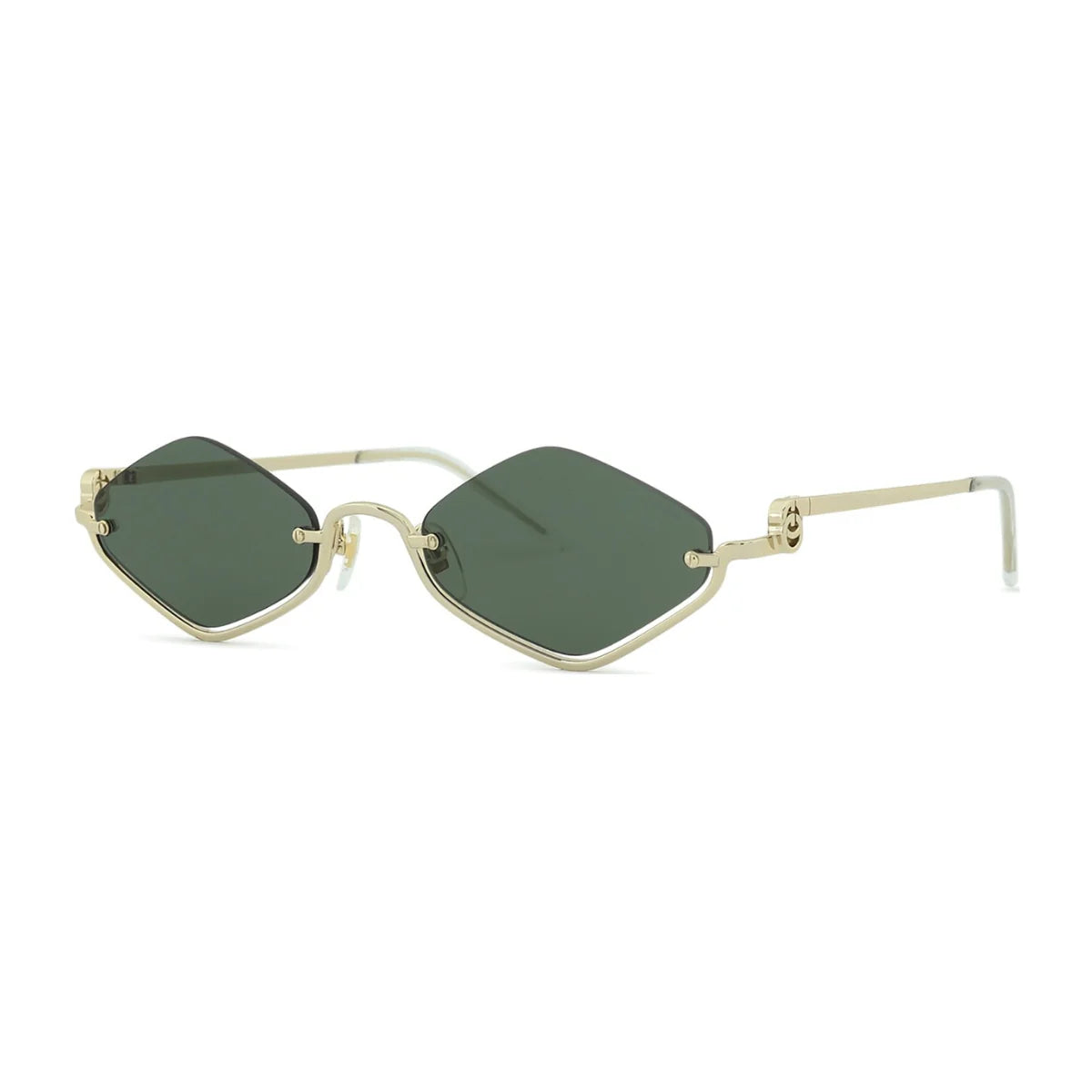Gucci sunglasses GG 1604S 001 UV protection goggles with green colour lenses available at Optorium