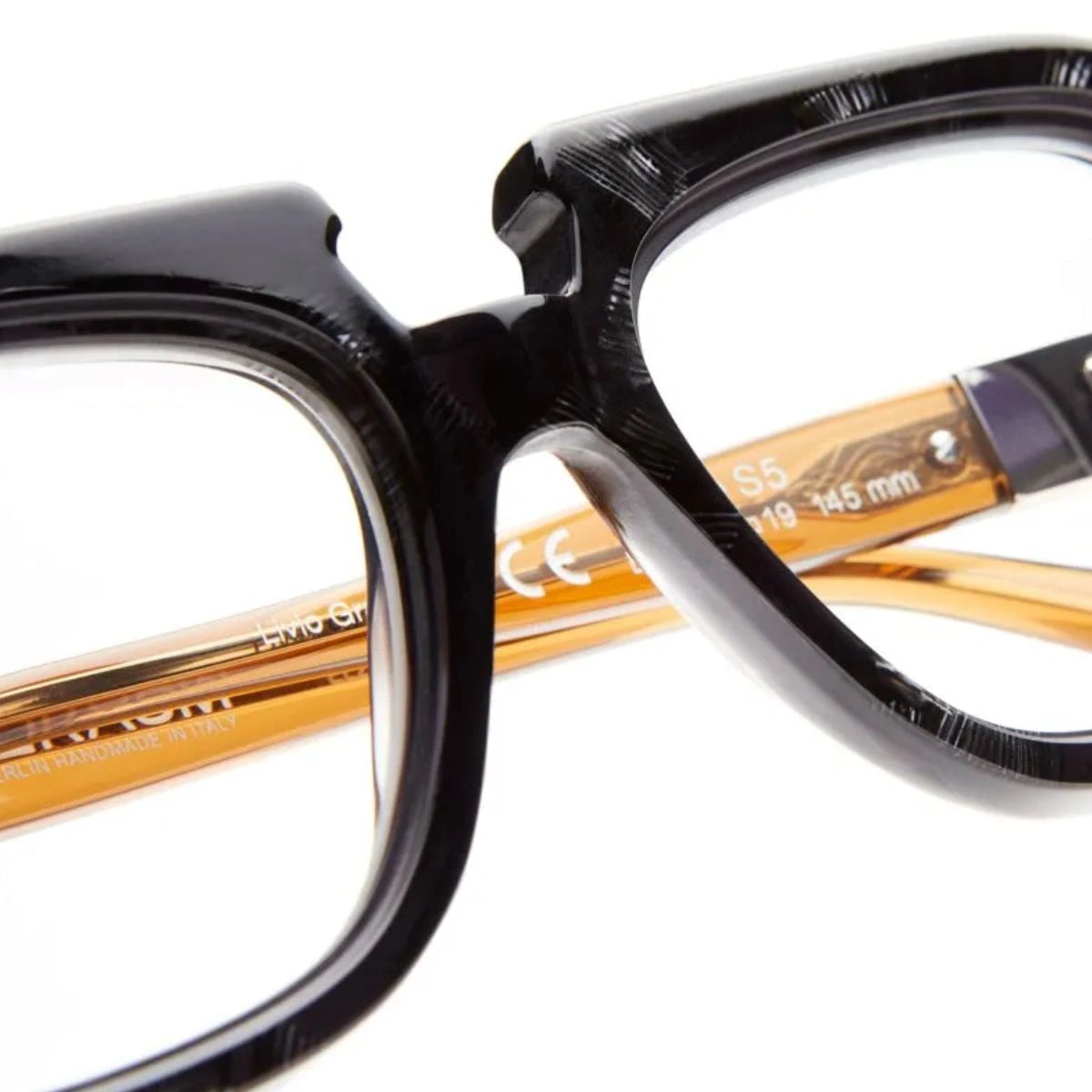 Kuboraum S5 BKN statement optical frame with visible core wire detail