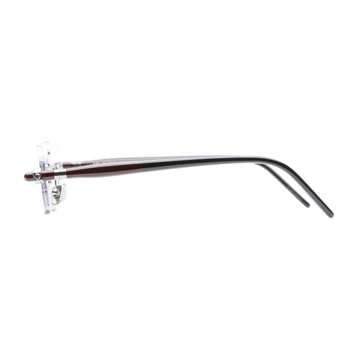 Unisex Kuboraum P64 GM BX eyeglasses rimless frame design available at Optorium.