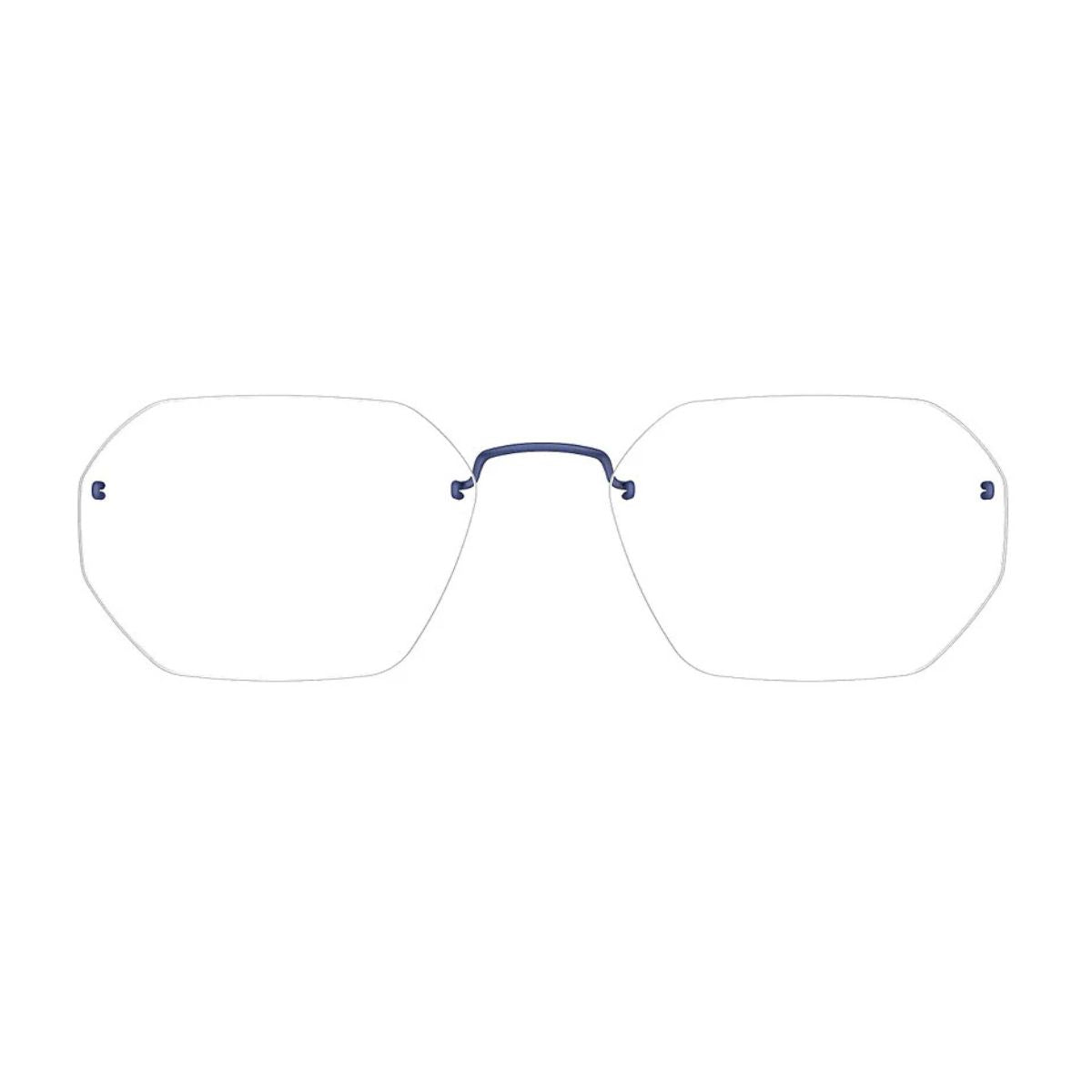 "Lindberg 2469 U13 blue titanium rectangle frame online at Optorium."