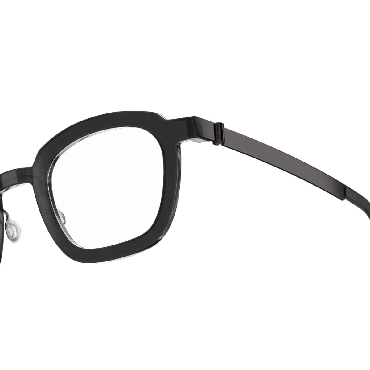 Stylish Lindberg eye glasses 1050 AK31, Lindberg prescription glasses, transparent grey Lindberg spectacle frames, square Lindberg optical glasses collection at Optorium.