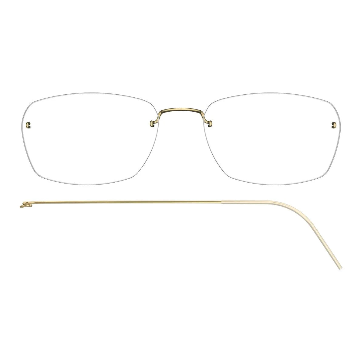 Lindberg Spirit Titanium Frame 2544 PGT rim less design in elegant gold color, lindberg glasses frames and lindberg prescription glasses for men & women at optorium