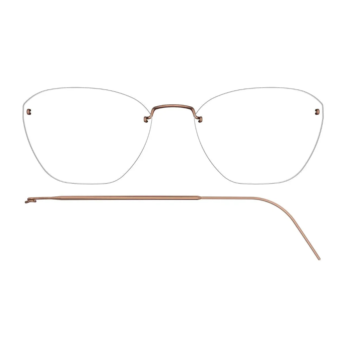 Luxury Lindberg Spirit Titanium Prescription glasses 2550 PU12 rimless cat-eye eyewear at Optorium